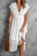 Sexy Casual Solid Buckle Solid Color V Neck Lantern Skirt Dresses