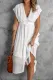 Sexy Casual Solid Buckle Solid Color V Neck Lantern Skirt Dresses