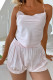 Fashion Sexy Solid Backless Spaghetti Strap Sleeveless Two Pieces