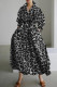 Women's Solid Pocket Button Lapel Long Sleeve Maxi Shirt Dress