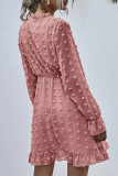 Fashion Street Solid Patchwork V Neck A Line Dresses