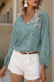 Casual Street Floral V Neck Tops