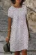 Fashion Street Print Split Joint O Neck A Line Dresses