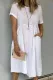Street Solid Patchwork O Neck Short Sleeve Dress Dresses
