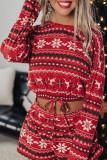 Casual Living Print Printing O Neck Short Sleeve Two Pieces