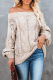 Casual Street Solid Patchwork Off the Shoulder Tops