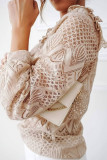 Fashion Sweet Solid Patchwork O Neck Tops