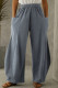 Casual Solid Pocket Loose Solid Color Bottoms