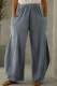 Casual Solid Pocket Loose Solid Color Bottoms