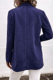 Casual Work Solid Buttons Turn-back Collar Outerwear(10 Colors)