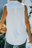 Casual Elegant Print Buckle Basic Shirt Collar Tops