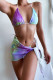 Fashion Sexy Tie Dye Frenulum Swimwears