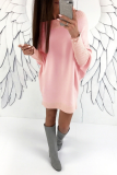 Casual Solid Patchwork O Neck Straight Dresses