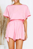 Fashion Sweet Solid Buttons Without Belt Loose Rompers