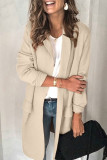 Fashion Casual Solid Patchwork Turn-back Collar Outerwear