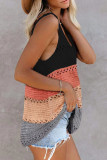 Fashion Casual Solid Split Joint V Neck Tops