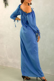 Fashion Street Solid Split Joint Off the Shoulder Straight Dresses