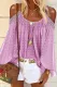 Casual Patchwork Hollowed Out Spaghetti Strap Tops
