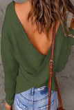 Fashion Casual Solid Patchwork V Neck Tops