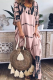 Casual Print O Neck Straight Dresses
