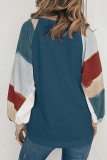 Casual Solid Patchwork O Neck Tops