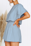 Fashion Sweet Solid Buttons Without Belt Loose Rompers