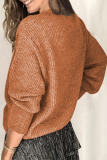 Casual Solid Lace Patchwork Buckle V Neck Tops