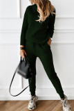 Casual Solid Solid Color Turtleneck Long Sleeve Two Pieces