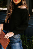Fashion Street Solid Patchwork O Neck Tops