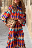 Casual Plaid Print Patchwork Half A Turtleneck Dresses(Without Belt)