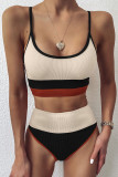 Fashion Vacation Solid Split Joint Swimwears
