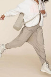 Street Solid Solid Color V Neck Loose Jumpsuits