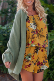 Casual Solid Bandage Crystal Cardigan Collar Tops
