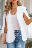 Fashion Elegant Solid Patchwork Slit Outerwear