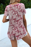 Casual Print Basic O Neck T-Shirts