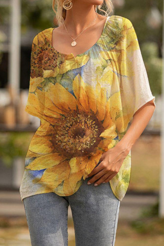 Fashion Casual Print Basic O Neck T-Shirts