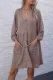 Casual Solid Pocket Buckle V Neck A Line Dresses
