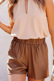 Fashion Casual Solid Loose High Waist Wide Leg Bottoms