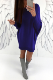 Casual Solid Patchwork O Neck Straight Dresses
