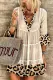 Casual Elegant Leopard Lace Patchwork V Neck A Line Dresses