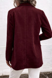 Casual Work Solid Buttons Turn-back Collar Outerwear(10 Colors)