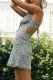 Fashion Street Floral Frenulum Backless Wrapped Skirt Dresses