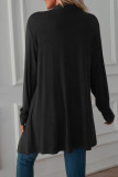 Casual Solid Asymmetrical Scarf Collar Outerwear(6 Colors)