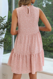 Fashion Elegant Floral Split Joint Flounce Stringy Selvedge Collar A Line Dresses