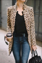 Fashion Street Print Tie-dye Turn-back Collar Outerwear