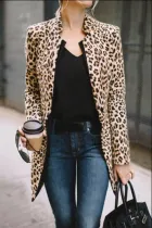 Fashion Street Print Tie-dye Turn-back Collar Outerwear