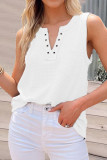 Casual Solid Patchwork V Neck Tops