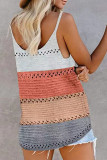 Fashion Casual Solid Split Joint V Neck Tops