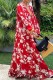 Casual Print Basic V Neck Long Sleeve Dresses