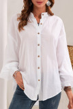 Fashion Street Solid Split Joint O Neck Tops